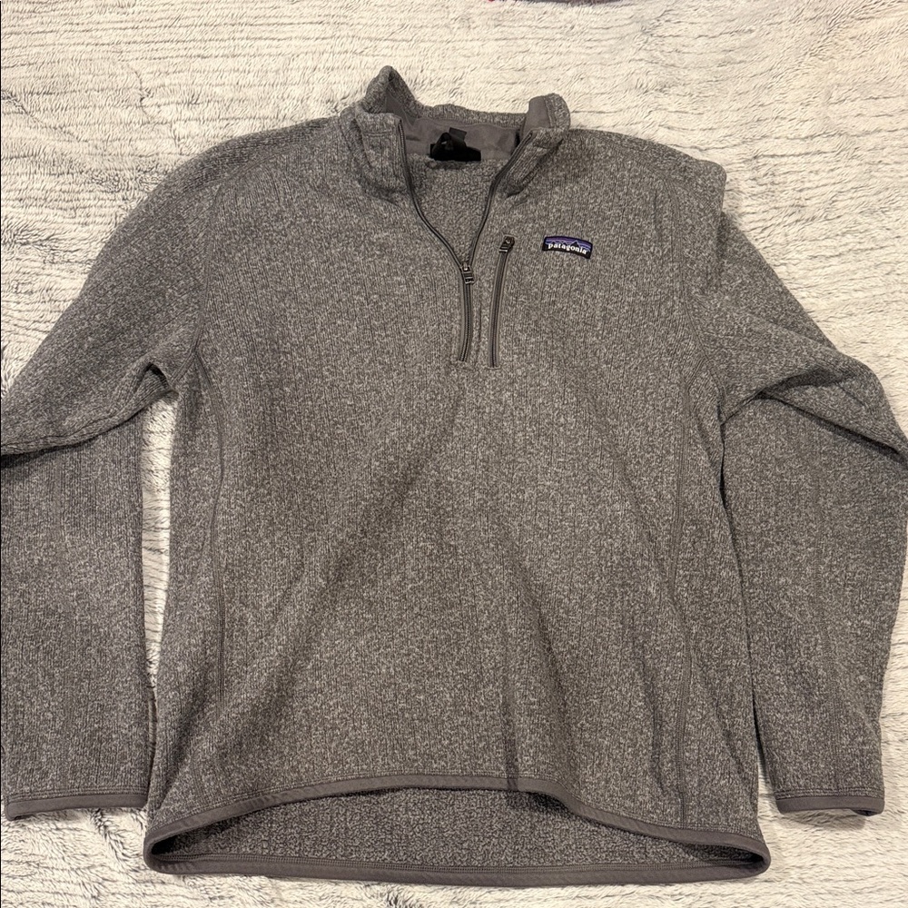 Patagonia Men's Zip-Up Sweater in Heather Gray